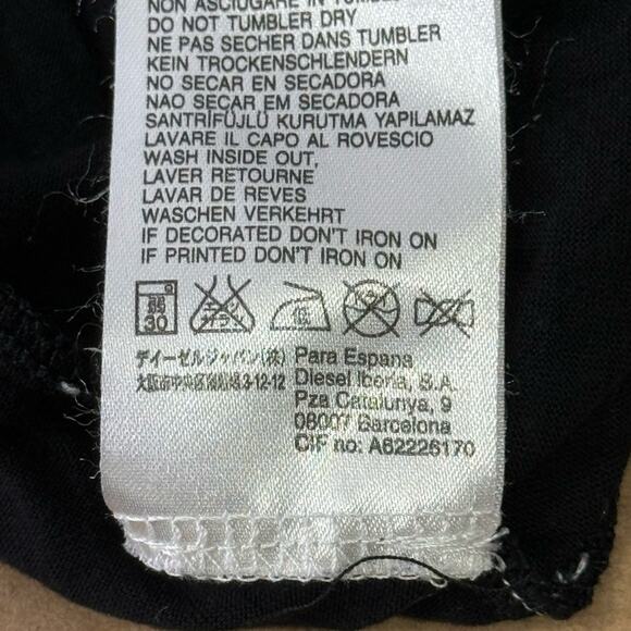 🍁 Diesel Women's Low High Fit and Flare Knee Length Skirt Asymmetrical Hem Black - Picture 12 of 15